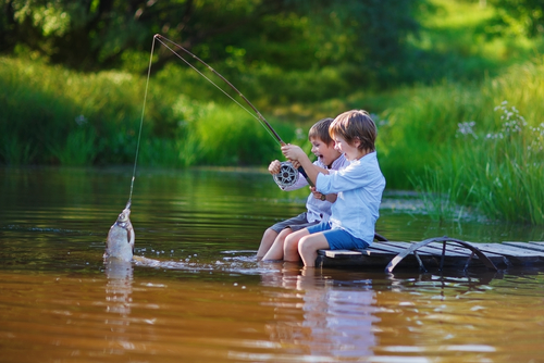 Kids fishing
